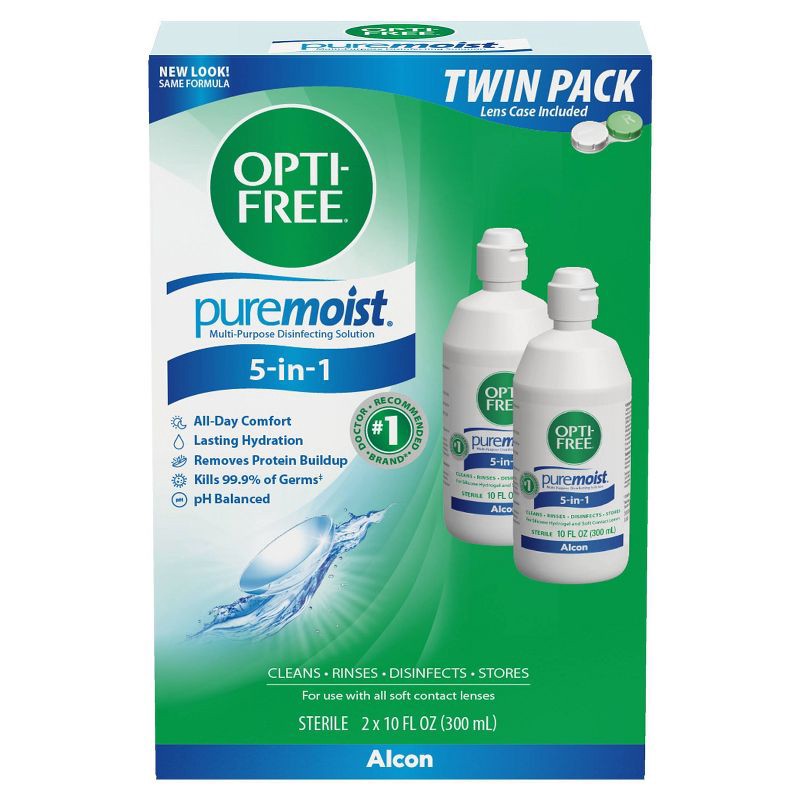 slide 6 of 7, Opti-Free PureMoist Multi-Purpose Disinfecting Contact Lens Solution - 20 fl oz, 20 fl oz