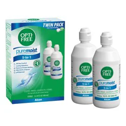 Opti-Free PureMoist with Hydraglyde Multi-Purpose Contact Lens Solution with case - Twin Pack - 2pk/10 fl oz