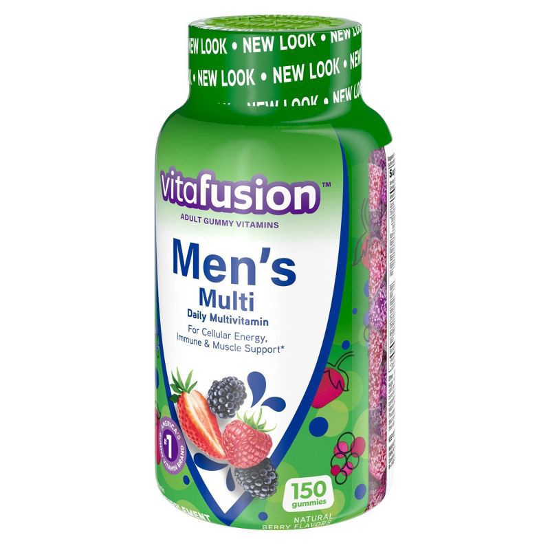 slide 4 of 20, Vitafusion Men's Multivitamin Dietary Supplement Gummies - Berry - 150ct, 150 ct