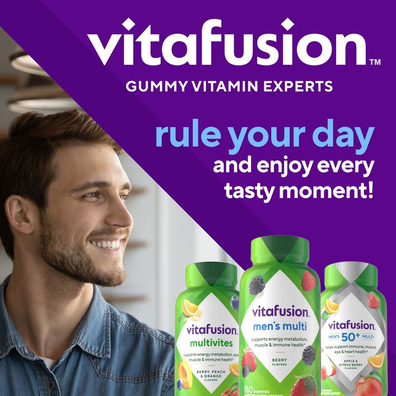 slide 9 of 20, Vitafusion Men's Multivitamin Dietary Supplement Gummies - Berry - 150ct, 150 ct