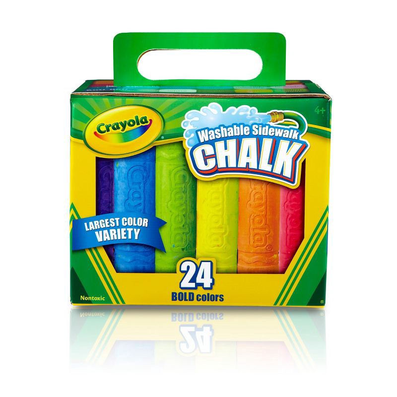 slide 1 of 3, Crayola 24ct Washable Sidewalk Chalk - Bold Colors, 24 ct