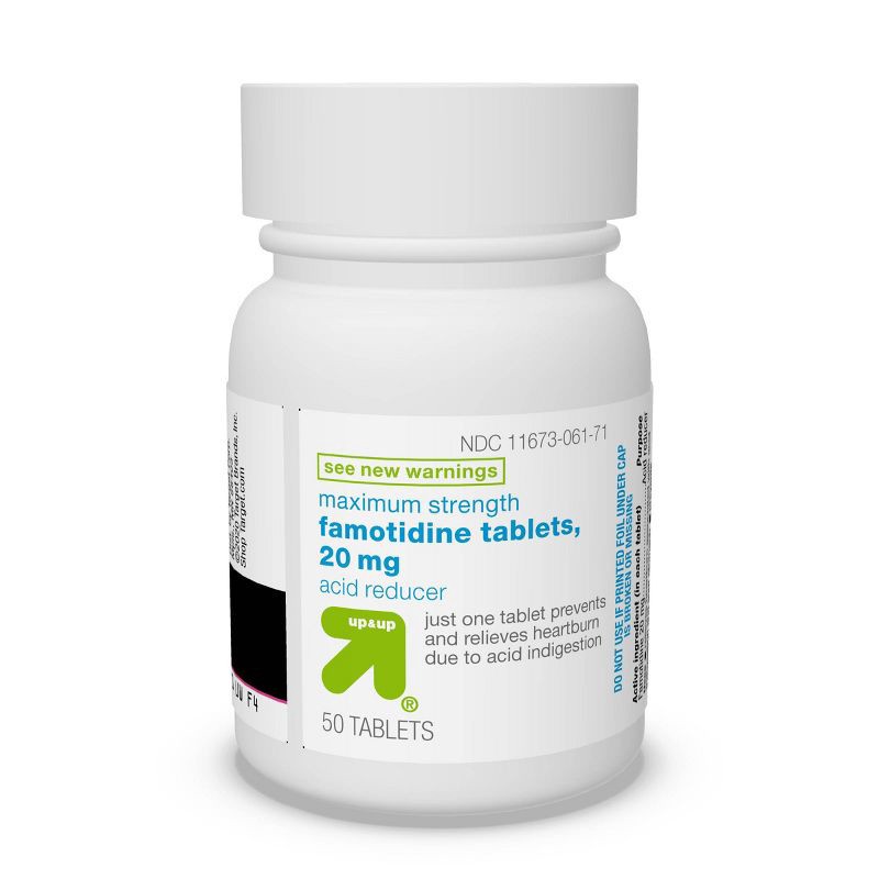 slide 5 of 6, Famotidine 20mg Maximum Strength Acid Reducer Tablets - 50ct - up&up™, 20mg, 50 ct