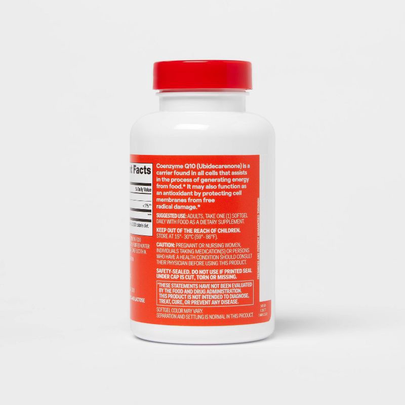 slide 4 of 5, Coenzyme Q10 200mg Supplement Softgels - 120ct - up&up™, 120 ct; 200 mg