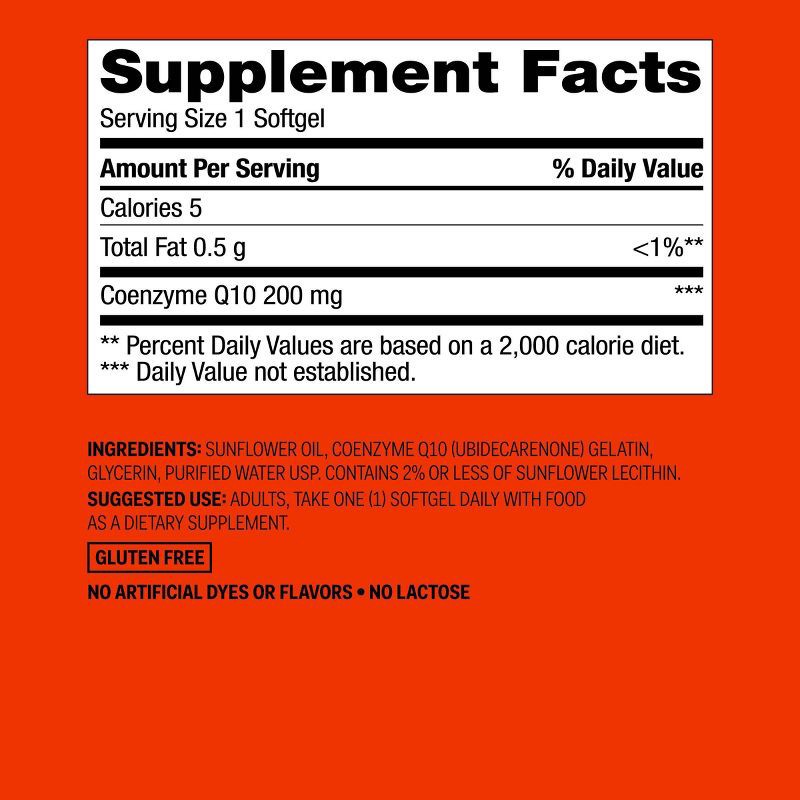 slide 5 of 5, Coenzyme Q10 200mg Supplement Softgels - 120ct - up&up™, 120 ct; 200 mg