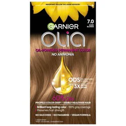 Garnier Olia Oil Permanent Hair Color - 7.0 Dark Blonde - 1 kit - 6.3 fl oz: Ammonia-Free, Paraben-Free, Vegan