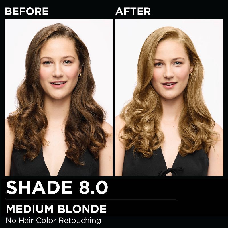 slide 3 of 10, Garnier Olia Oil Permanent Hair Color - 8.0 Medium Blonde - 1 kit - 6.3 fl oz, 6.3 fl oz