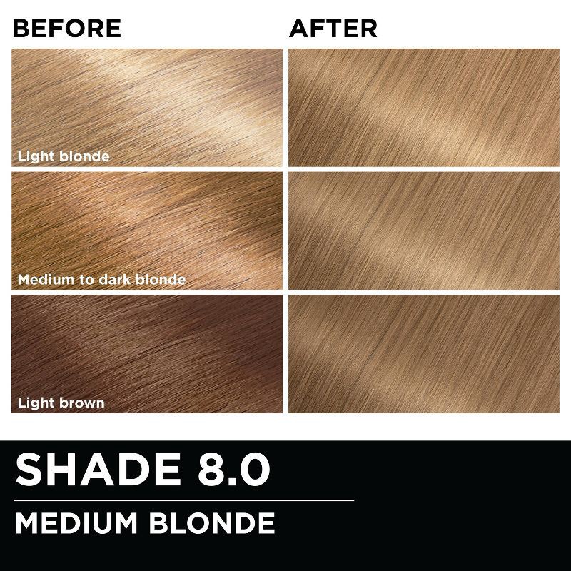 slide 6 of 10, Garnier Olia Oil Permanent Hair Color - 8.0 Medium Blonde - 1 kit - 6.3 fl oz, 6.3 fl oz
