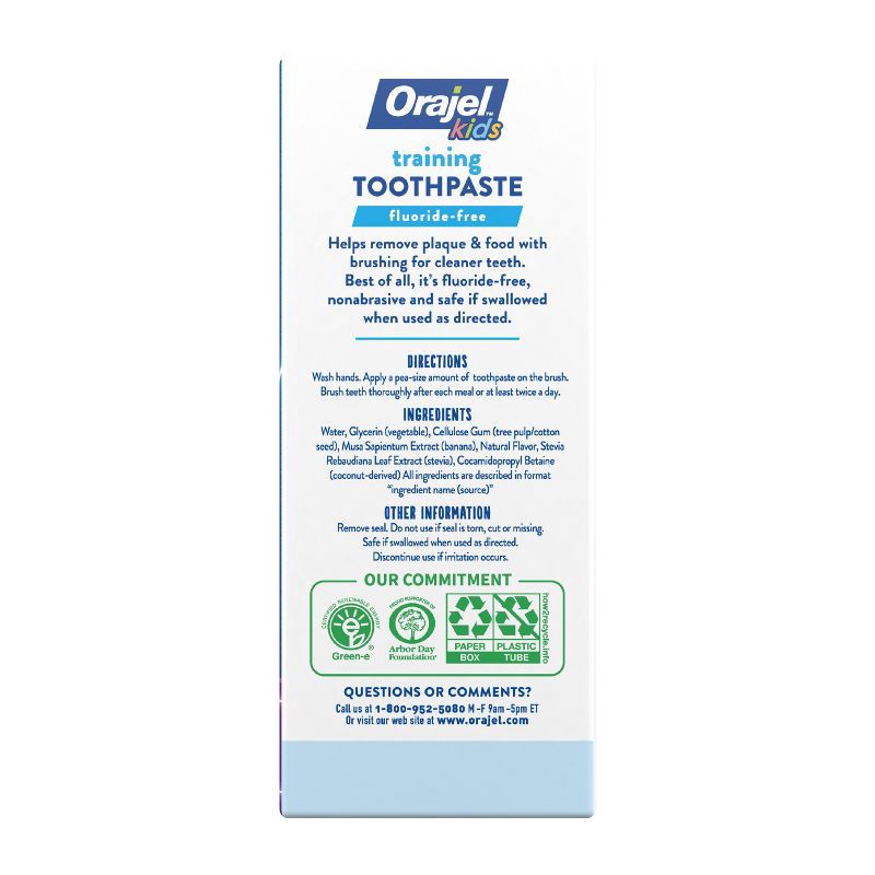 Orajel Kids Paw Patrol Fluoride-free Training Toothpaste - Fruity