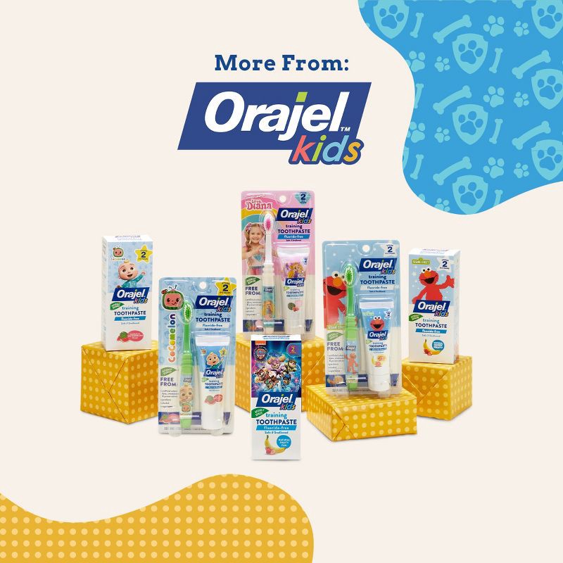 slide 8 of 11, Orajel Kids Paw Patrol Fluoride-Free Training Toothpaste - Fruity Fun - 1.5oz, 1.5 oz