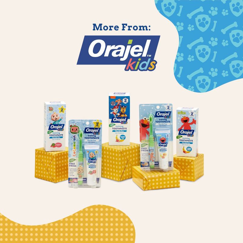 slide 9 of 11, Orajel Kids Paw Patrol Fluoride-Free Training Toothpaste - Fruity Fun - 1.5oz, 1.5 oz