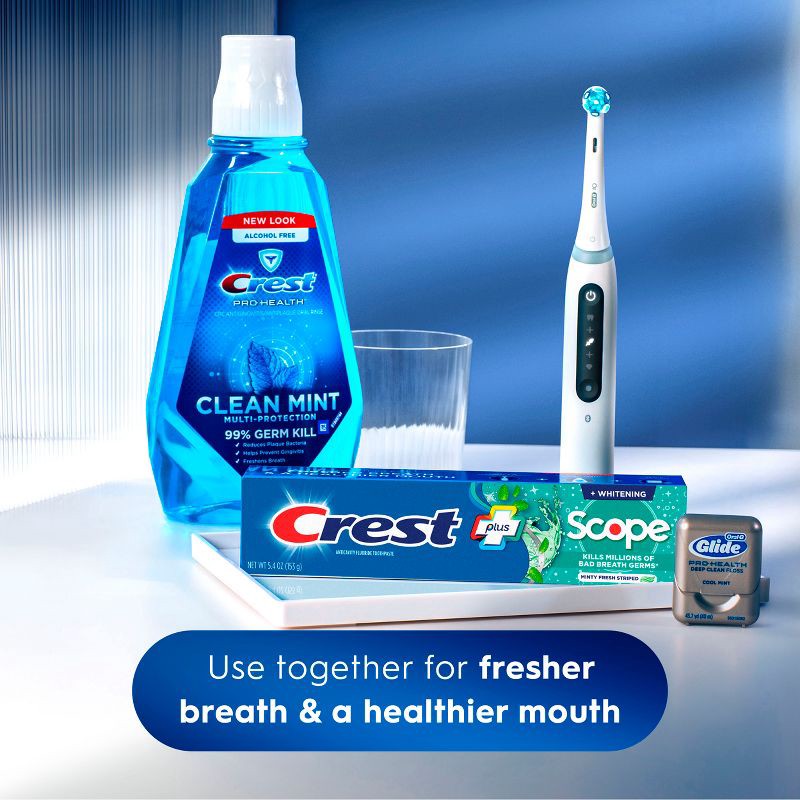 slide 7 of 10, Crest + Scope Complete Whitening Toothpaste - Minty Fresh - 5.4oz/2pk, 5.4 oz, 2 ct