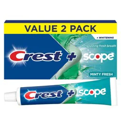 Crest + Scope Complete Whitening Fluoride Toothpaste - Minty Fresh - 5.4oz/2pk