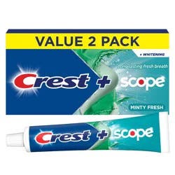 Crest + Scope Complete Whitening Fluoride Toothpaste - Minty Fresh - 5.4oz/2pk