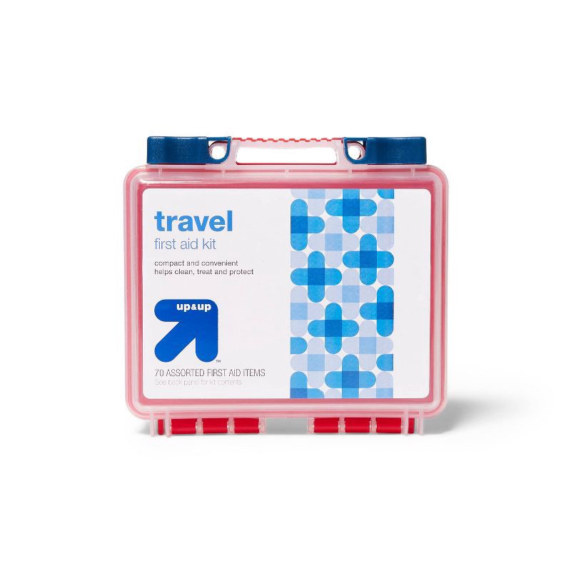 slide 1 of 3, Travel First Aid Kit - 70pc - up & up, 70 ct