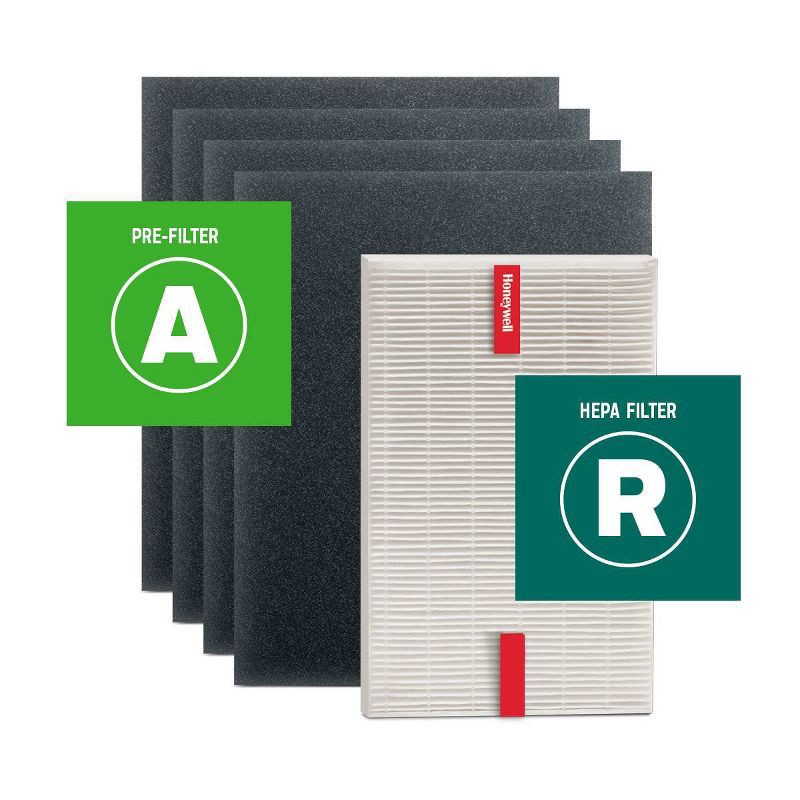 slide 4 of 5, Honeywell HEPA Air Purifier Filter Value Kit with A and R Filters: Replacement for HPA200, HPA3100B, Captures Allergens, 1 ct