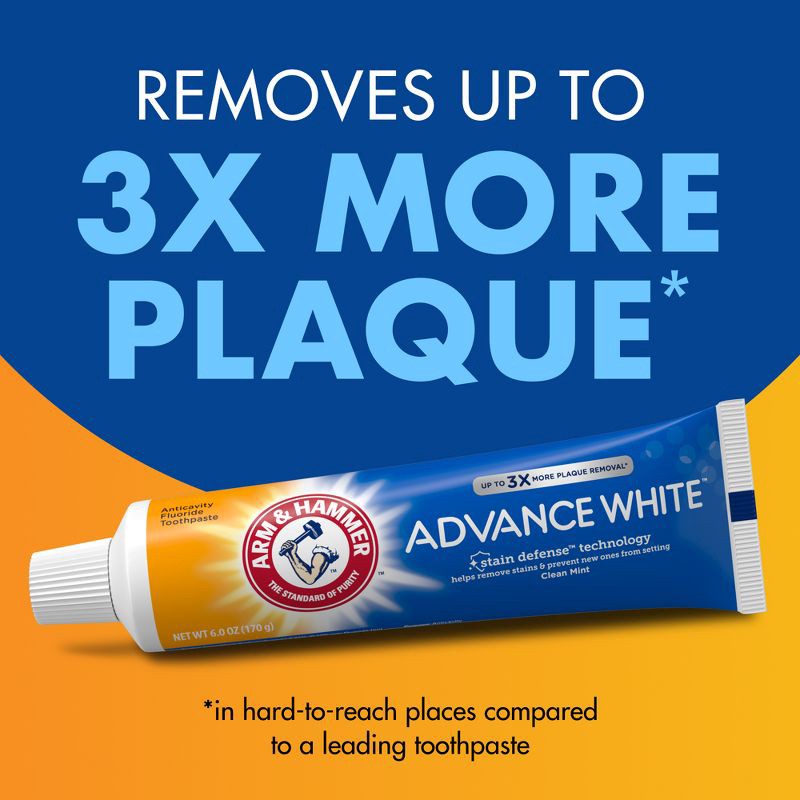 slide 12 of 17, ARM & HAMMER Advance White Extreme Whitening Toothpaste - Clean Mint - 6oz, 6 oz