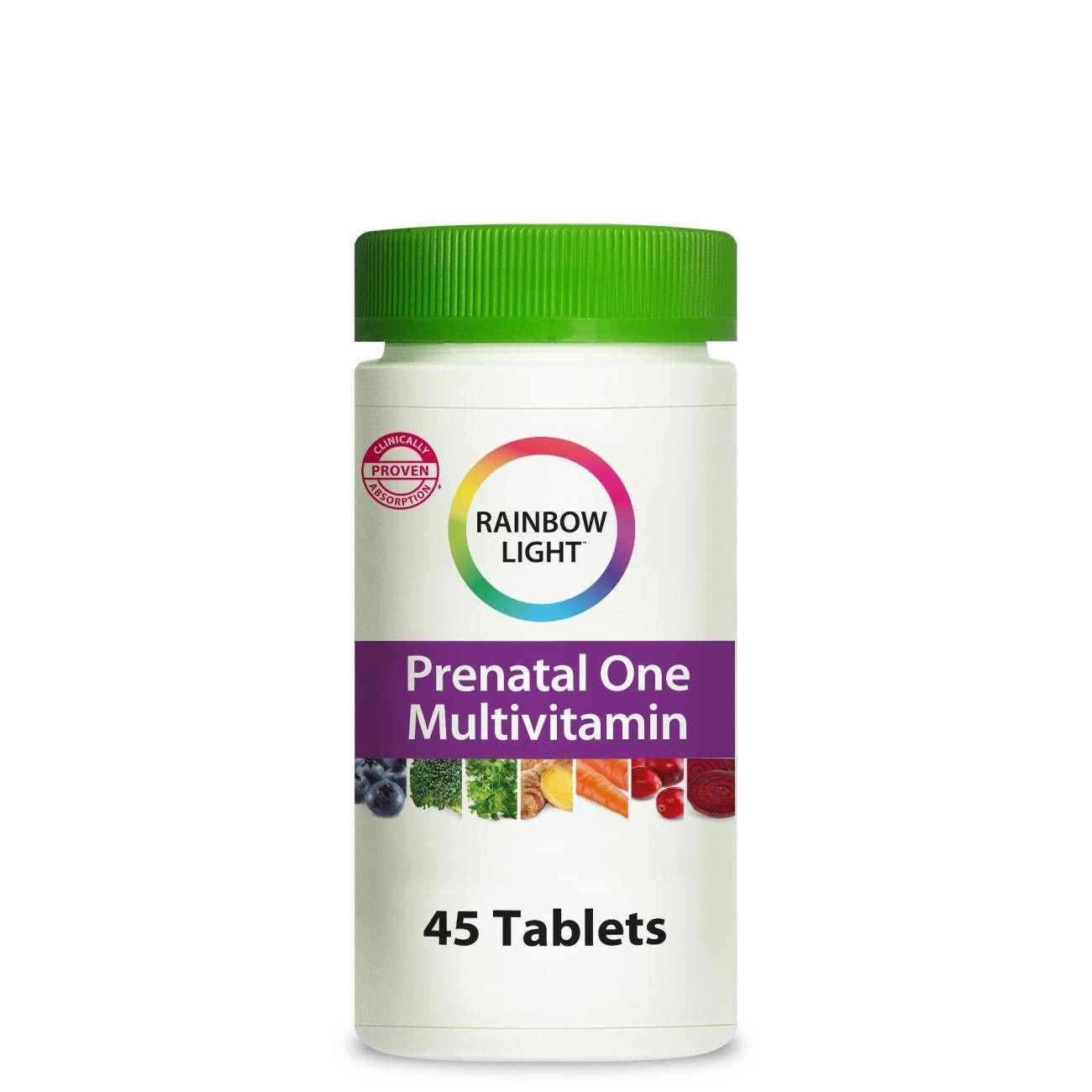 slide 1 of 6, Rainbow Light Prenatal One Plus Superfoods & Probiotics Multivitamin Tablets - 45ct, 45 ct