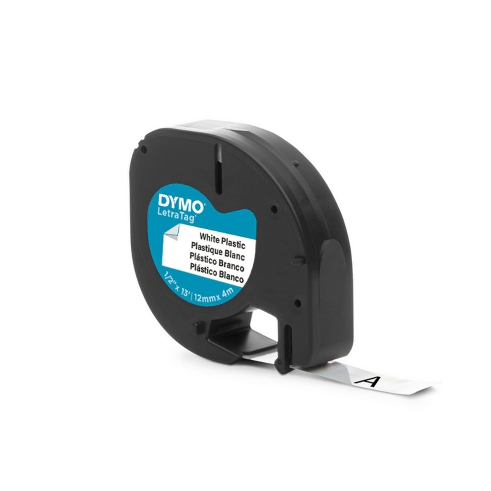 slide 4 of 8, DYMO LetraTag Plastic Label Tape Cassette - White Plastic, 1 ct
