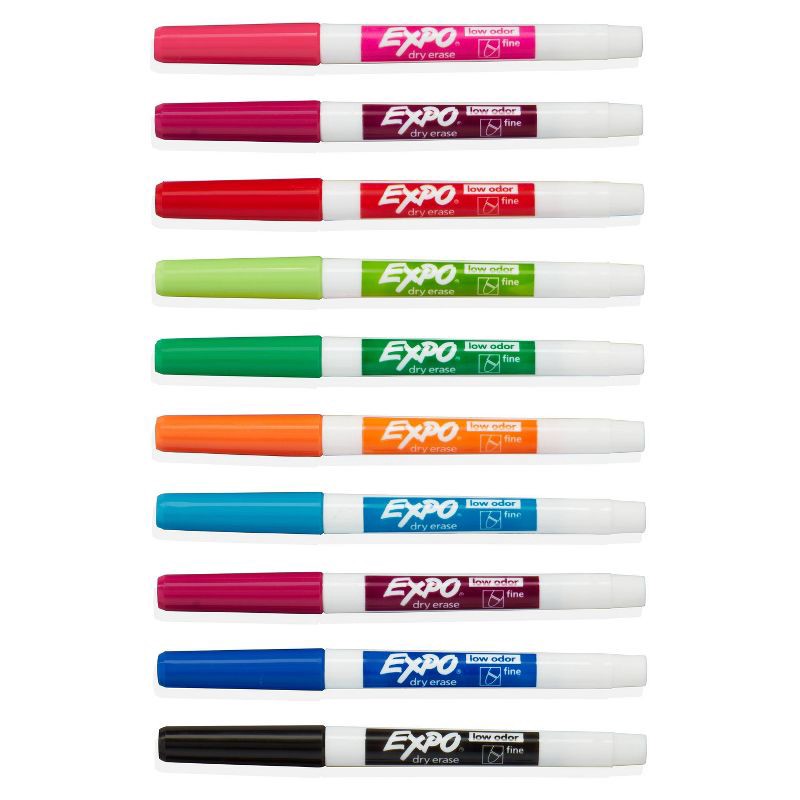 slide 2 of 8, Expo 10pk Dry Erase Markers Fine Tip Multicolored, 10 ct