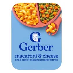 Gerber Toddler Food Meals Macaroni & Cheese with Seasoned Peas and Carrots - 6.6oz
