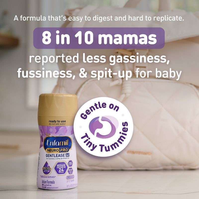 slide 2 of 13, Enfamil Gentlease Ready to Use Bottles - 8 fl oz Each/6ct, 6 ct; 8 fl oz