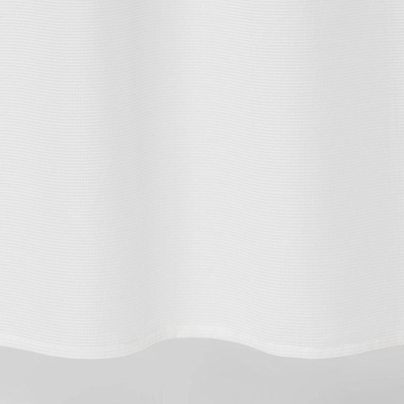 slide 4 of 4, Waffle Weave Shower Curtain White - Room Essentials™, 1 ct