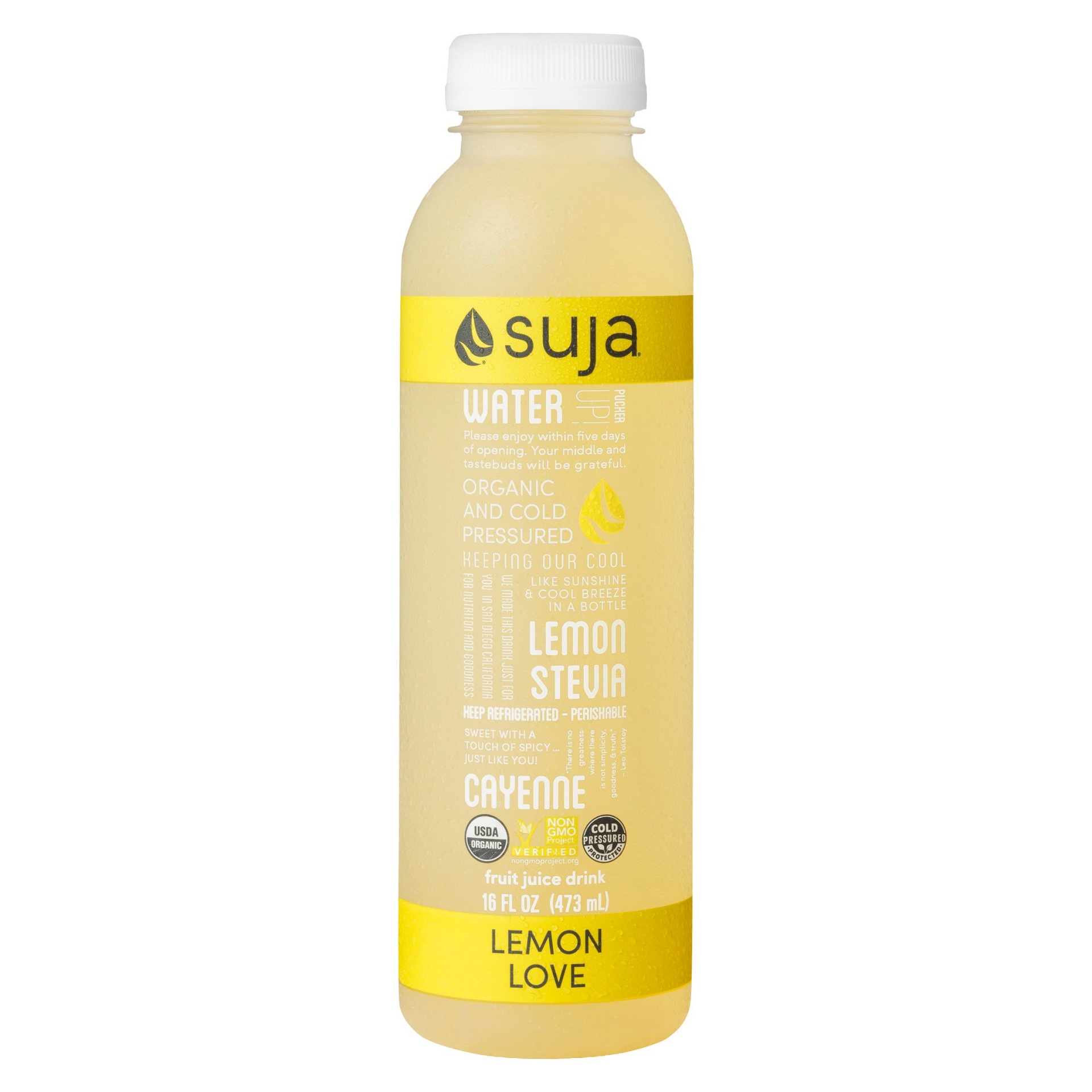 slide 1 of 1, Suja Lemon Love Organic Juice, 16 fl oz