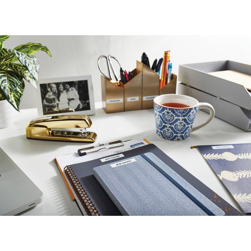 slide 3 of 5, DYMO LetraTag 100T Table Top Label Maker: Gray, Battery-Powered, Plastic, Requires 4 AA Alkaline Batteries, 9"x8.6"x3.3", 1 ct