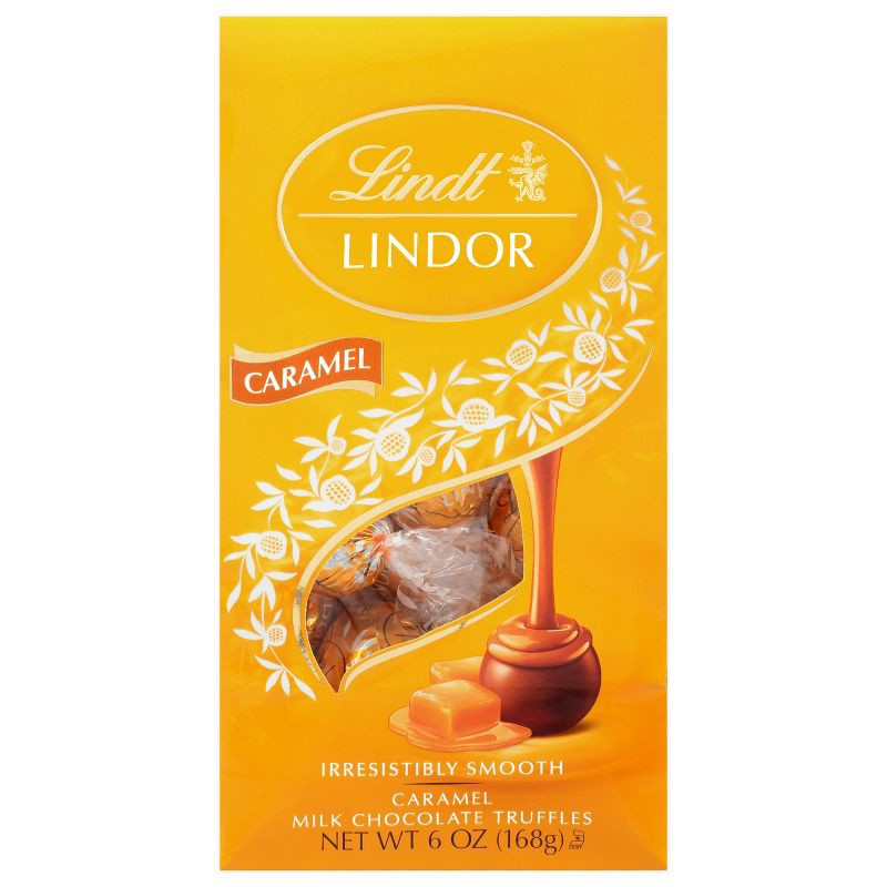 slide 8 of 8, Lindt Lindor Caramel Milk Chocolate Candy Truffles - 6 oz., 6 oz