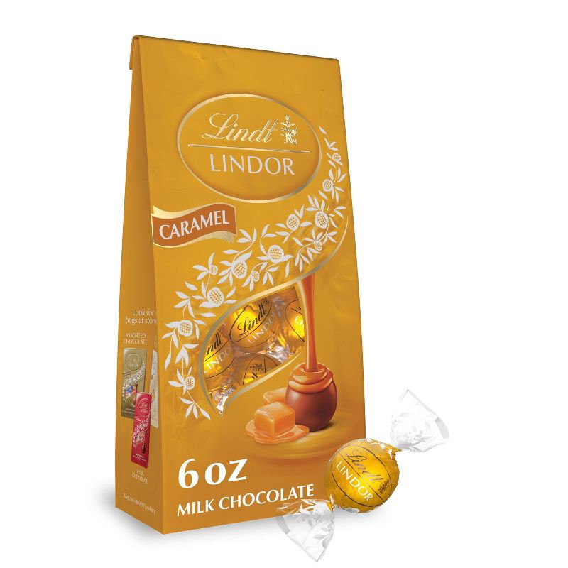 slide 1 of 8, Lindt Lindor Caramel Milk Chocolate Candy Truffles - 6 oz., 6 oz