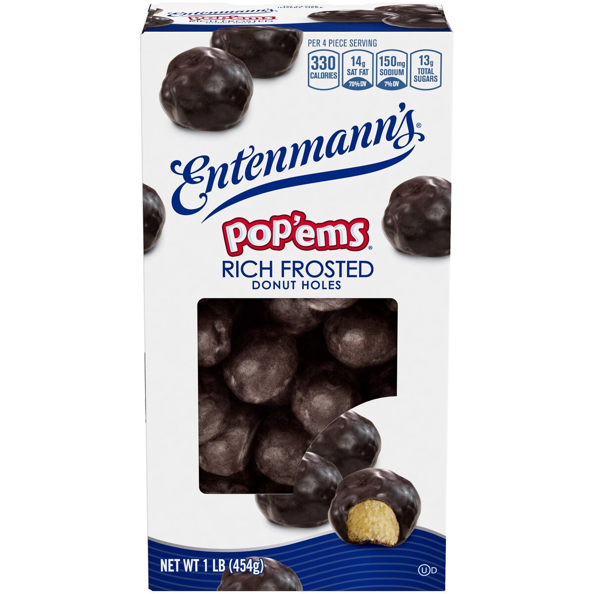 slide 1 of 1, Entenmann's Rich Frosted Donut Pop'ems, 16.0 oz