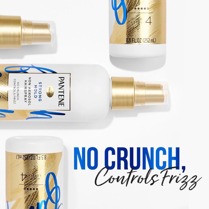 slide 3 of 9, Pantene Pro-V Level 4 Strong Hold Anti Humidity Non Aerosol Hair Spray for Frizz Control - 8.5 fl oz, 8.5 fl oz