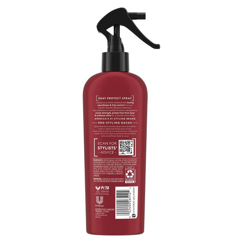 slide 2 of 9, Tresemme Heat Protect Spray for 5-in-1 Anti-Frizz Control Keratin Smooth with Marula Oil - 8 fl oz, 8 fl oz