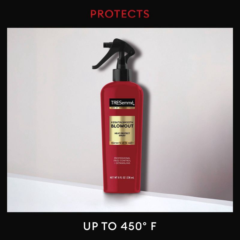 slide 6 of 9, Tresemme Heat Protect Spray for 5-in-1 Anti-Frizz Control Keratin Smooth with Marula Oil - 8 fl oz, 8 fl oz