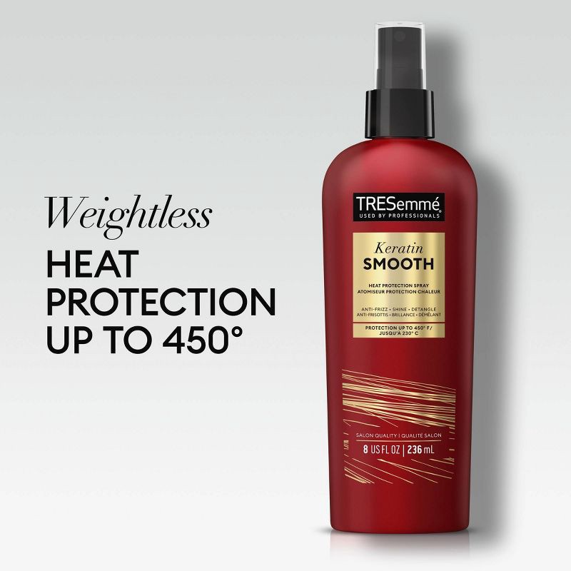 slide 6 of 8, Tresemme Heat Protect Spray for 5-in-1 Anti-Frizz Control Keratin Smooth with Marula Oil - 8oz, 8 oz