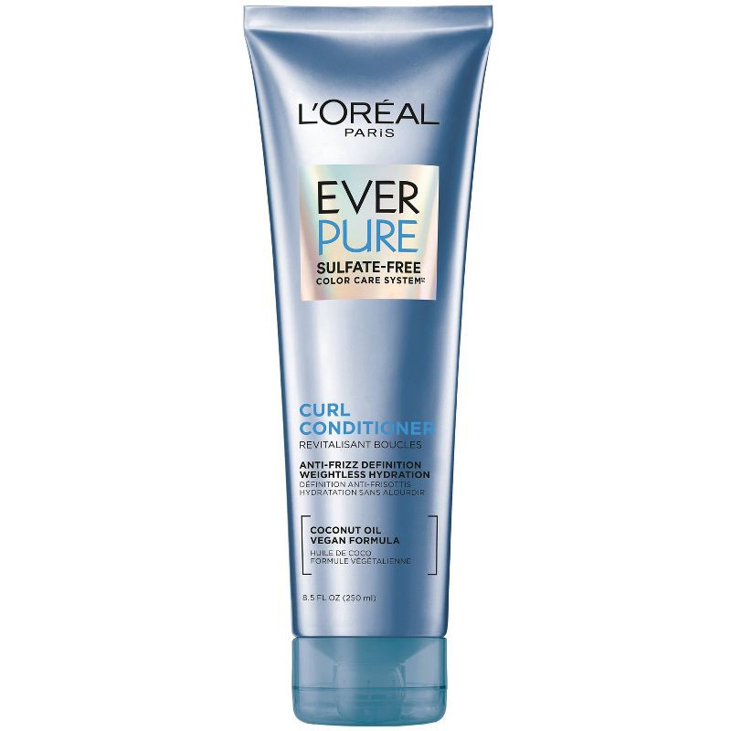 slide 1 of 10, L'Oreal Paris Ever Curl Sulfate-Free Coconut Oil Hydracharge Conditioner, 1 ct