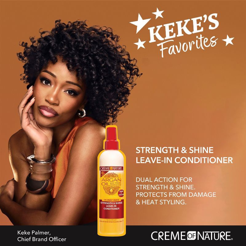 slide 2 of 7, Creme of Nature Strength & Shine Leave-In Conditioner with Argan Oil - 8.4 fl oz, 8.4 fl oz
