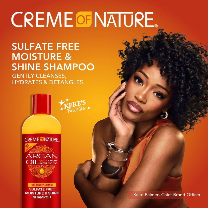 slide 2 of 8, Creme of Nature Argan Oil Sulfate-Free Moisture & Shine Shampoo - 12 fl oz, 12 fl oz