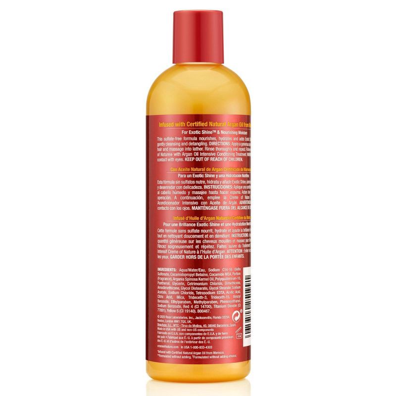 slide 3 of 8, Creme of Nature Moisture & Shine Shampoo with Argan Oil - 12 fl oz, 12 fl oz