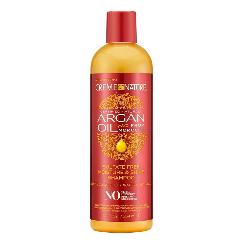 slide 1 of 8, Creme of Nature Moisture & Shine Shampoo with Argan Oil - 12 fl oz, 12 fl oz