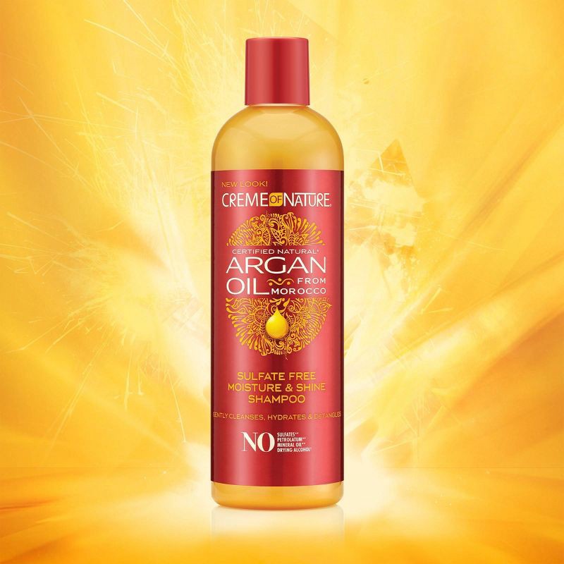 slide 4 of 8, Creme of Nature Moisture & Shine Shampoo with Argan Oil - 12 fl oz, 12 fl oz