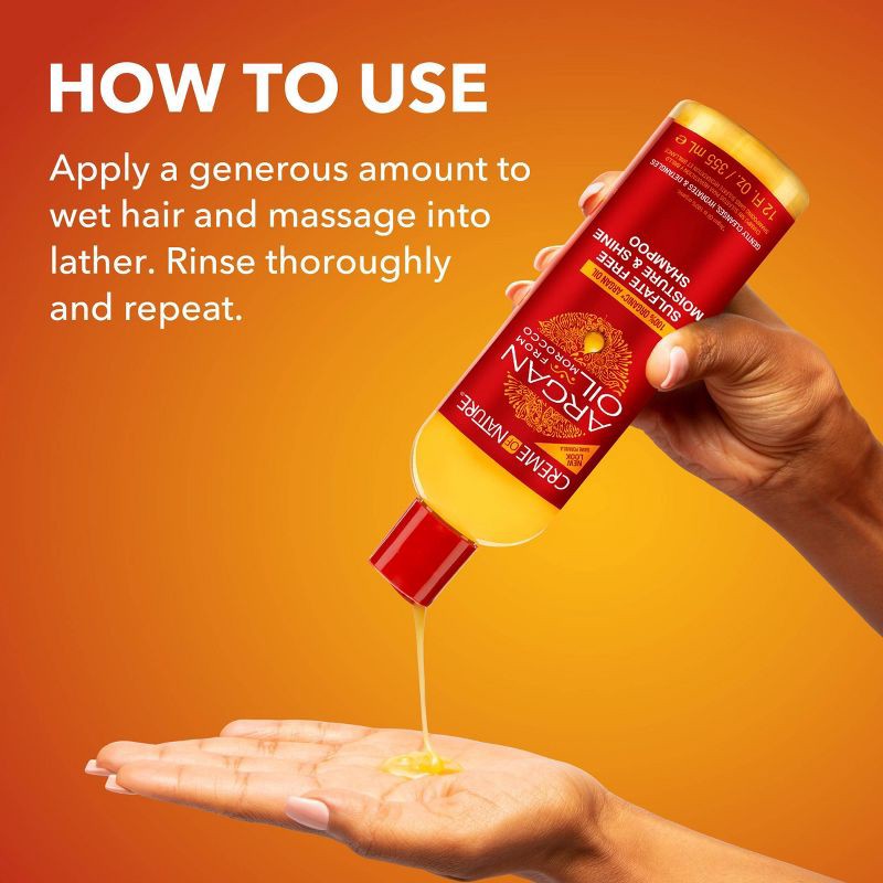 slide 6 of 8, Creme of Nature Argan Oil Sulfate-Free Moisture & Shine Shampoo - 12 fl oz, 12 fl oz