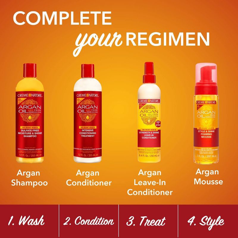 slide 7 of 8, Creme of Nature Argan Oil Sulfate-Free Moisture & Shine Shampoo - 12 fl oz, 12 fl oz