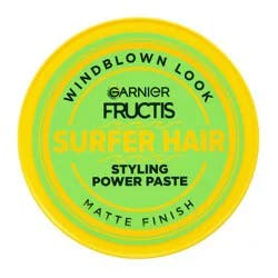 Garnier Fructis Style Surfer Hair Power Putty - 3.4oz: For Beachy Waves, Paraben-Free, Suitable for Daily Use