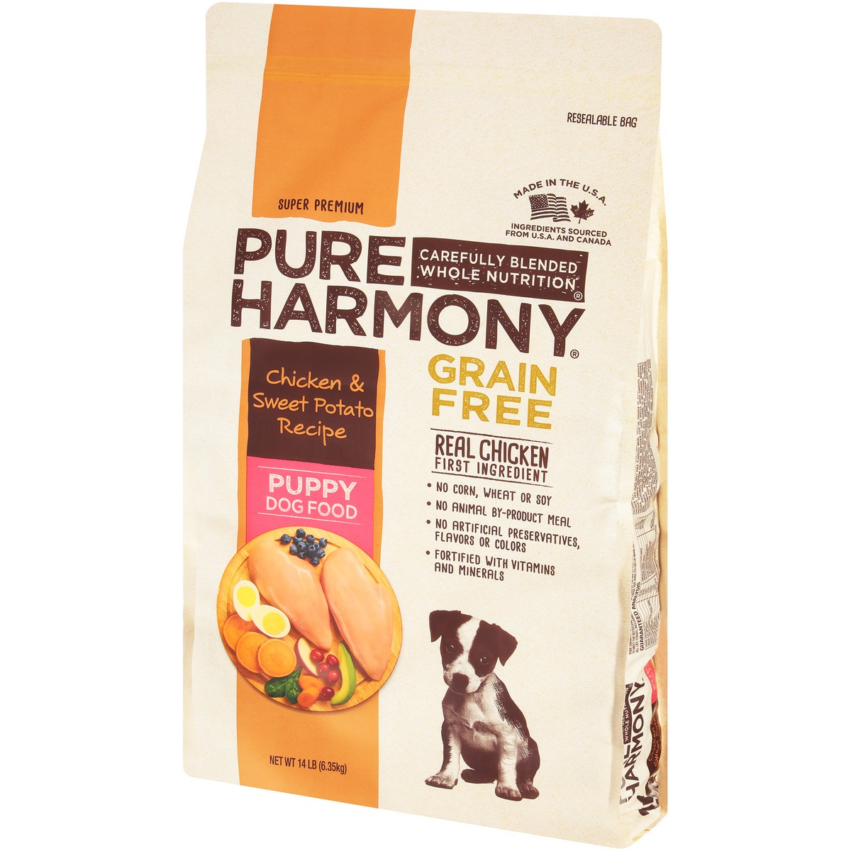 slide 3 of 9, Pure Harmony Puppy Grain Free Super Premium Chicken & Sweet Potato Recipe Dog Food 14 lb, 14 lb