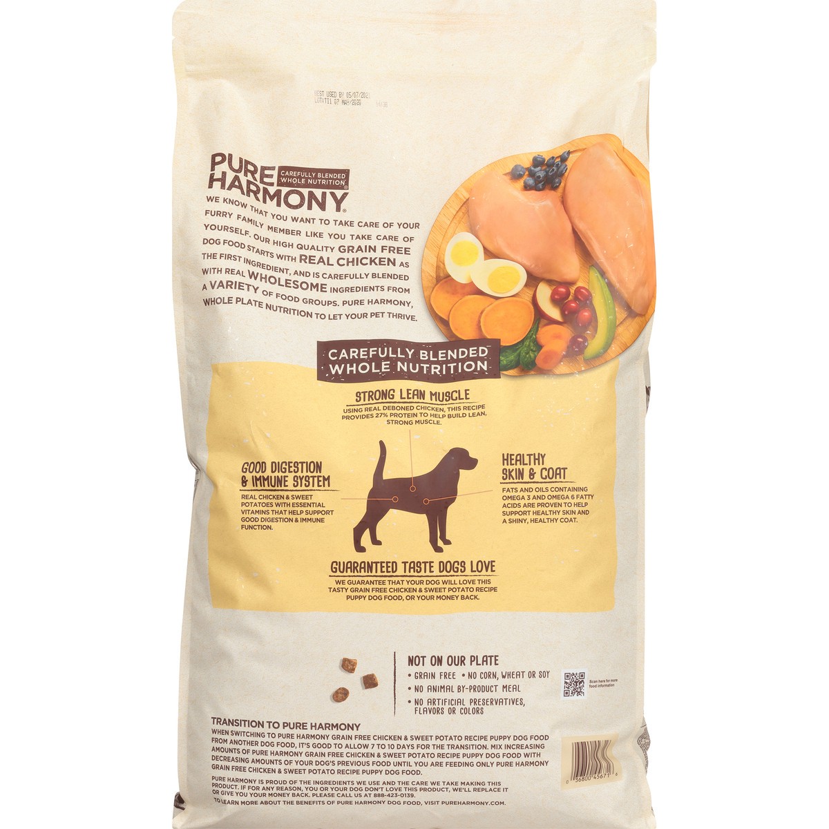 slide 9 of 9, Pure Harmony Puppy Grain Free Super Premium Chicken & Sweet Potato Recipe Dog Food 14 lb, 14 lb