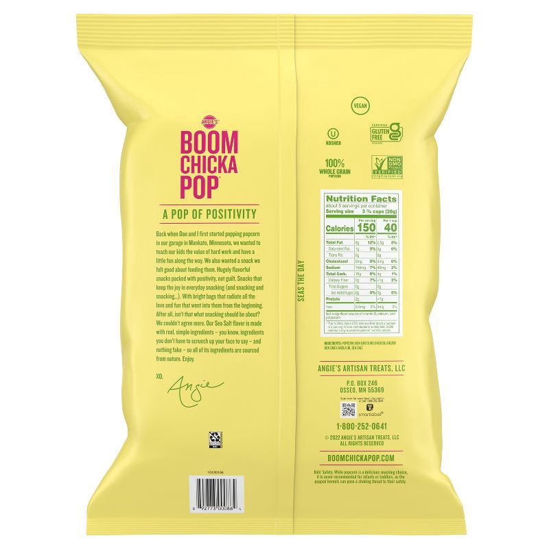 slide 4 of 7, Angie's Boomchickapop Sea Salt Popcorn - 4.8oz, 4.8 oz
