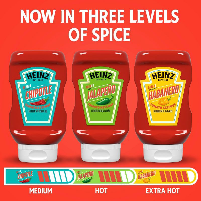 slide 8 of 9, Heinz Jalapeno Tomato Ketchup - 14oz, 14 oz