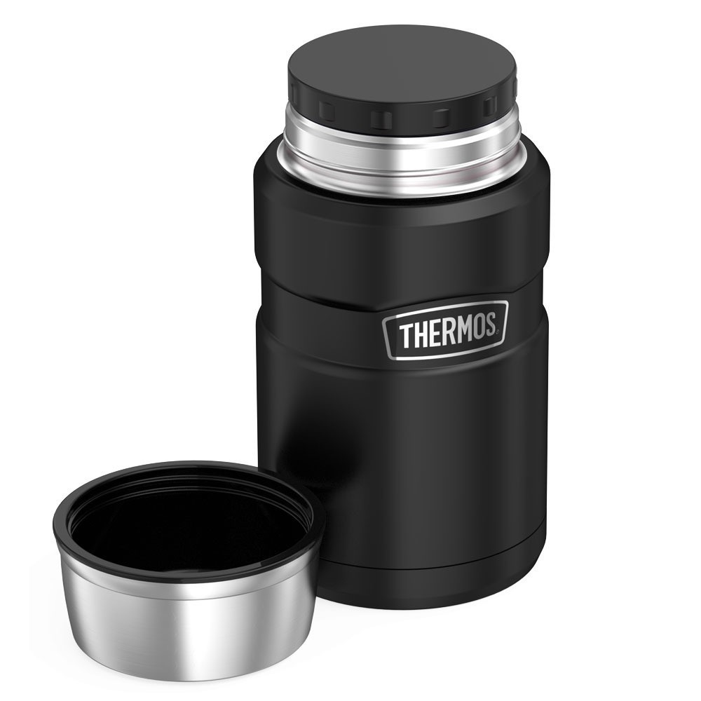 slide 4 of 4, Thermos 24oz Stainless King Food Storage Container - Black, 1 ct