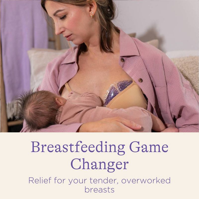 slide 3 of 10, Lansinoh Therapy Packs with Soft Covers, Hot and Cold Breast Pads - 2pk, 2 ct